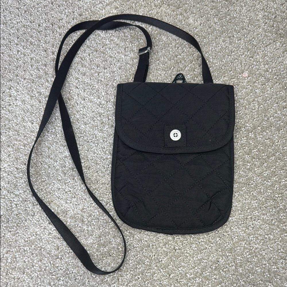 Baggallini Black Quilted RFID Crossbody Purse Bag